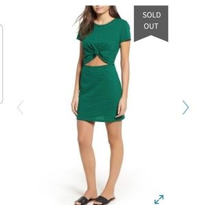 Knot Front Cutout Dress *black*